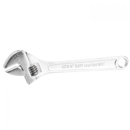 GREAT NECK 10-In Adjustable Wrench, Clam Shell AW10C